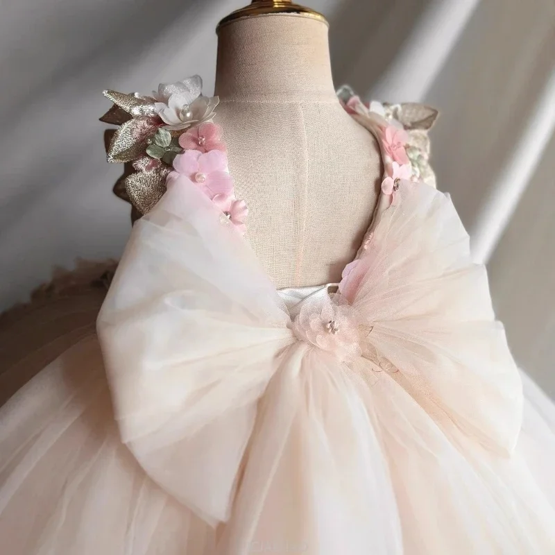 Wed Dress Summer Children Girls First Birthday Floral Princess Gown Costumes Flower Dresses Clothes Clothing Baby Kids Clothing image 6