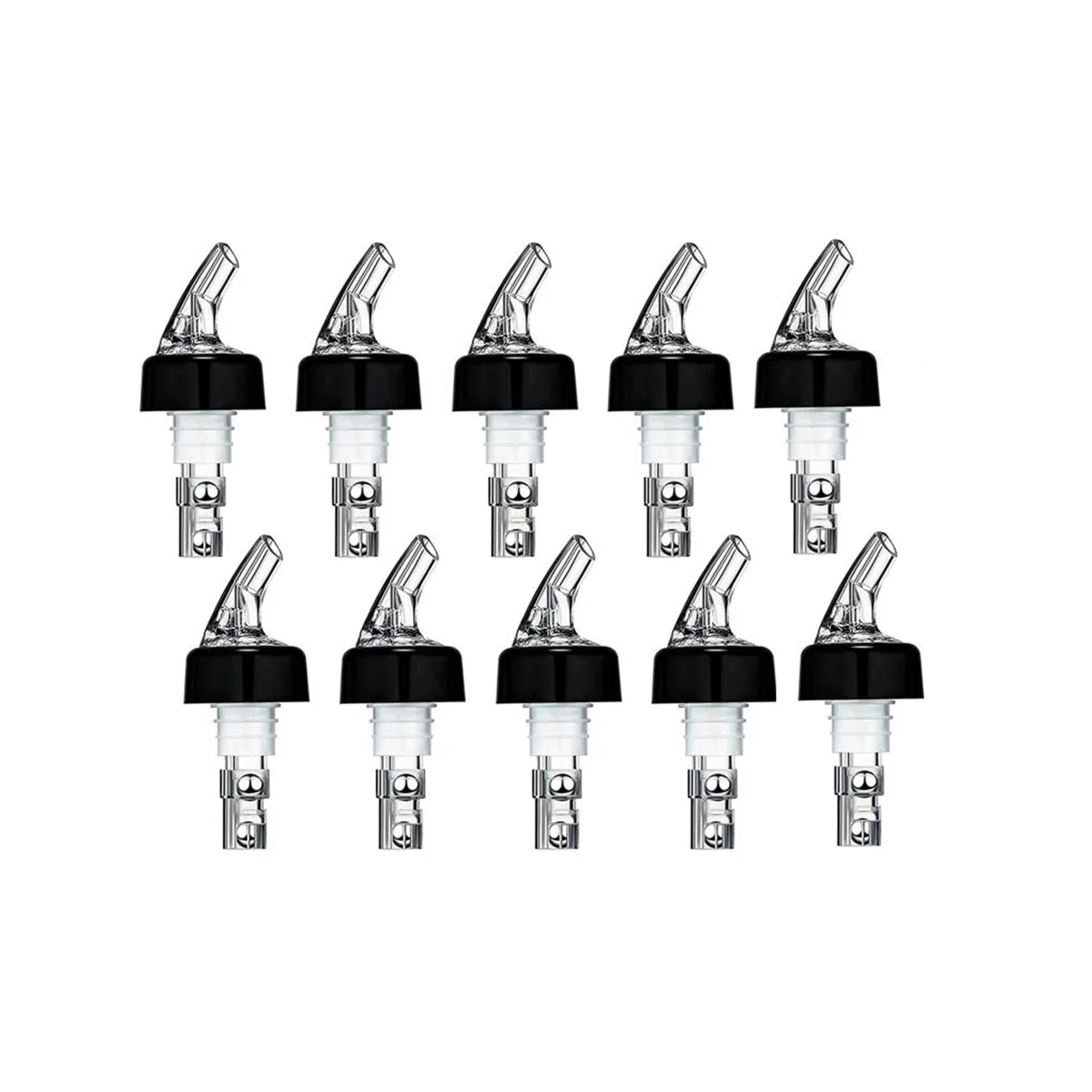 10Pcs Automatic Measured Bottle Pourer, Spout Bottle Pourer with Tail and , Liquor Bottle Pourers 1 / 30 Ml