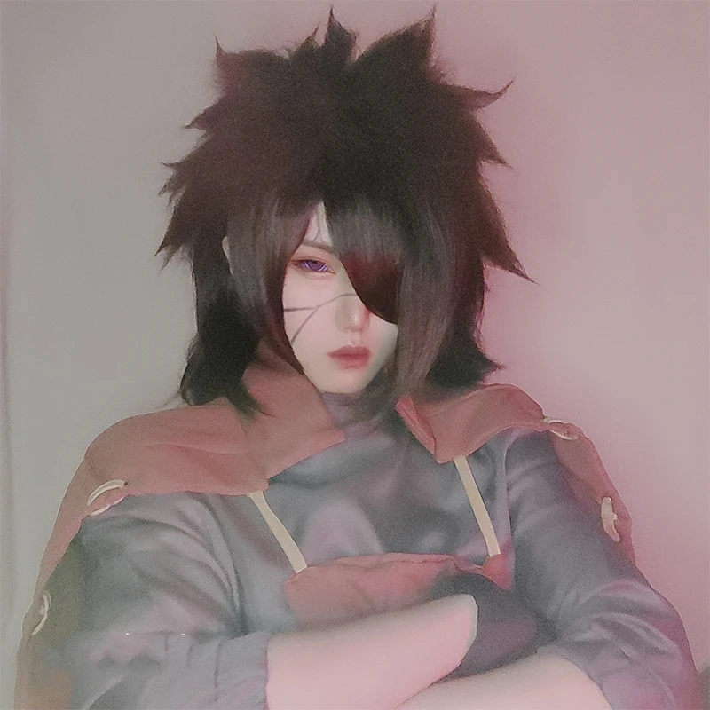 Pelucas de Cosplay de Anime Uchiha Madara, pelucas de Cosplay, cola de caballo larga, Peluca de pelo sintético, accesorios de disfraces, sombrero de Halloween, regalos