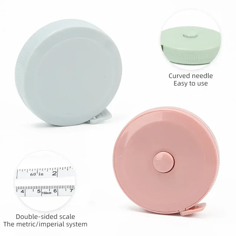 Macaron Color Mini Portable Tape Measure Automatic Retractable Soft Measuring Tapel Tailor Measuring Tape