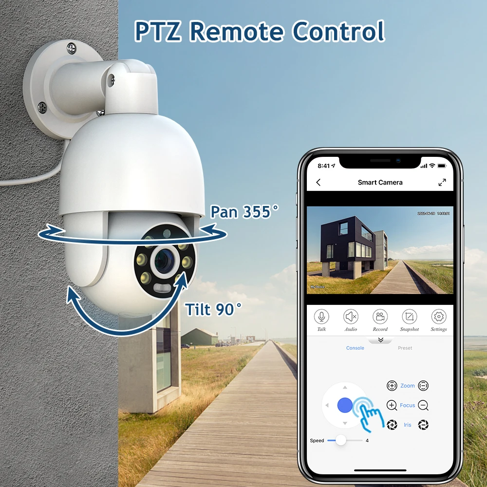 TinoSec 4K POE Security Camera Kit H.265 8CH 4MP 8MP Surveillance System CCTV Video Two-way Audio Record Full Color Night Vision