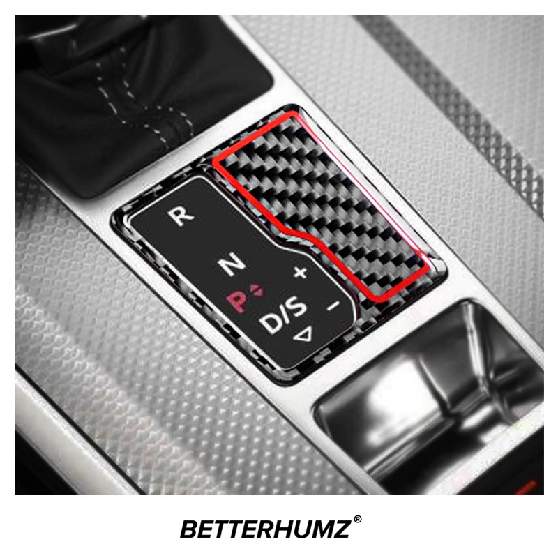 For Audi A6 C8 2019- Carbon Fiber Center Console Gear Shifter Button Panel Trim Frame Decoration Stickers Car Interior Accessory