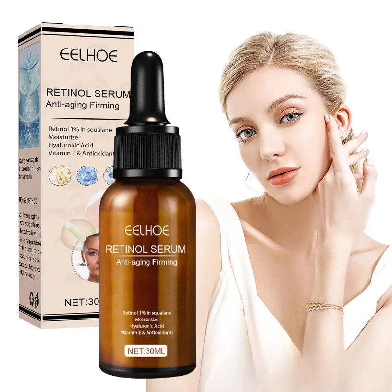 

Retinol Serum Anti Aging Removal Wrinkle Face Firm Lift Fade Fine Lines Moisturizing Essence Brighten Repair Skin Care Cosmetic