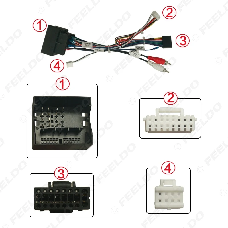 Car 16pin Aftermarket Stereo Installation Wire Adapter For Volkswagen Touareg 2003-2010