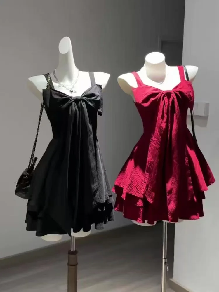 Elegante Vestido Mini sin Mangas Vintage para Mujer, Vestido Casual de Color Sólido, Vestido de Moda de Verano, Atuendos Diarios Sencillos para Mujer