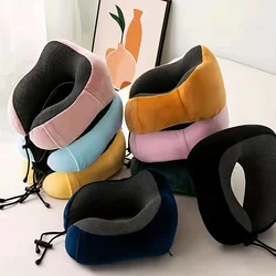 1pc Slow Rebound Travel Pillow, U-shaped Headrest Neck Support Pillow, Nap Pillow Travel Airplane Pillow Cartoon Memory Foam U-s