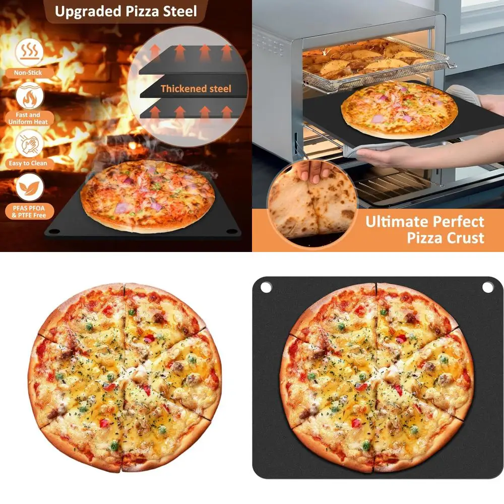 

16 x 13.4 Pizza Steel - Premium Baking Stone for Oven, Ideal for Pizzas and Breads