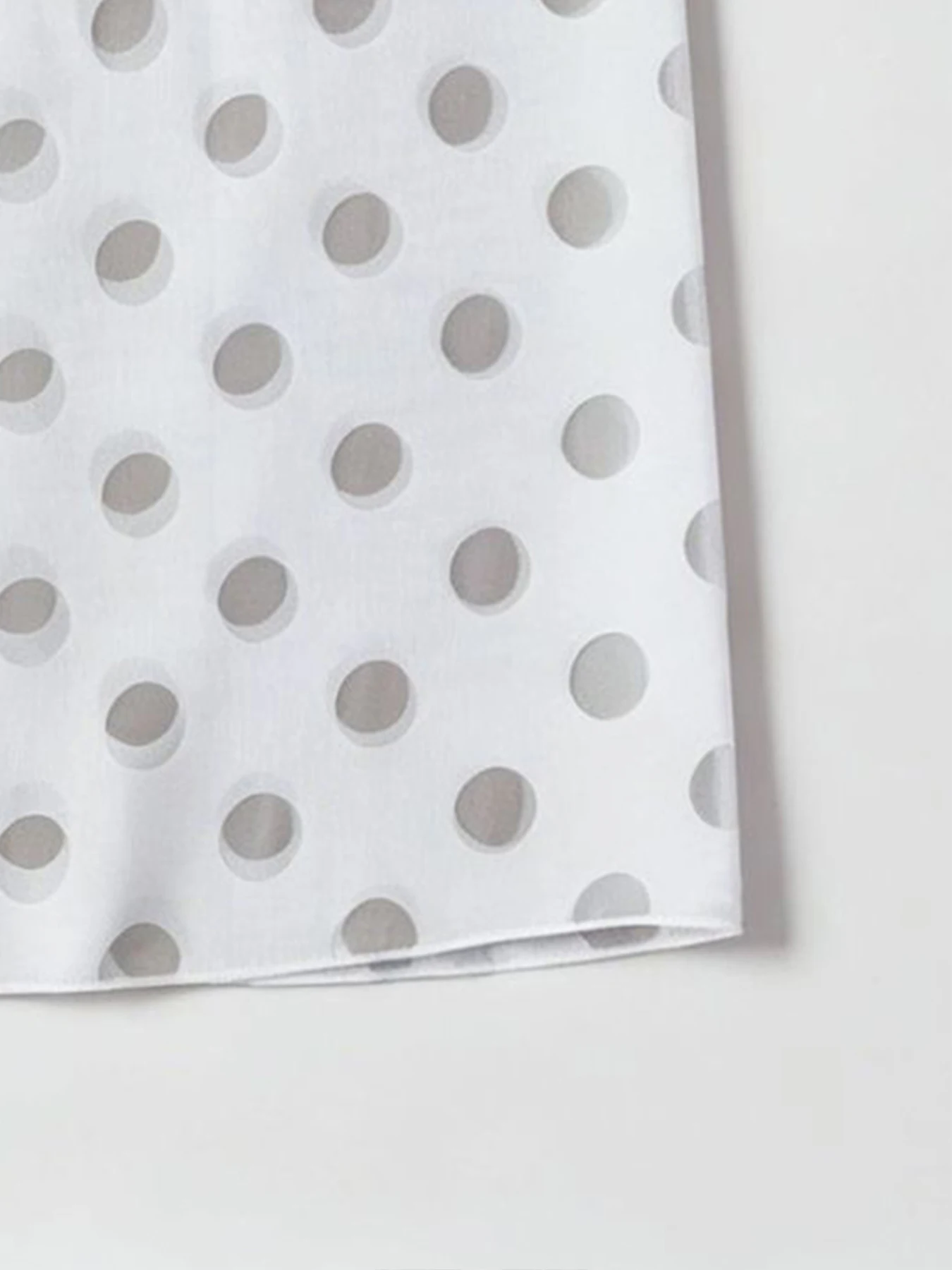 Elegant Shiny Silk Dot Print Fishtail Skirt Elastic High Waist Mid Length Casual Skirt