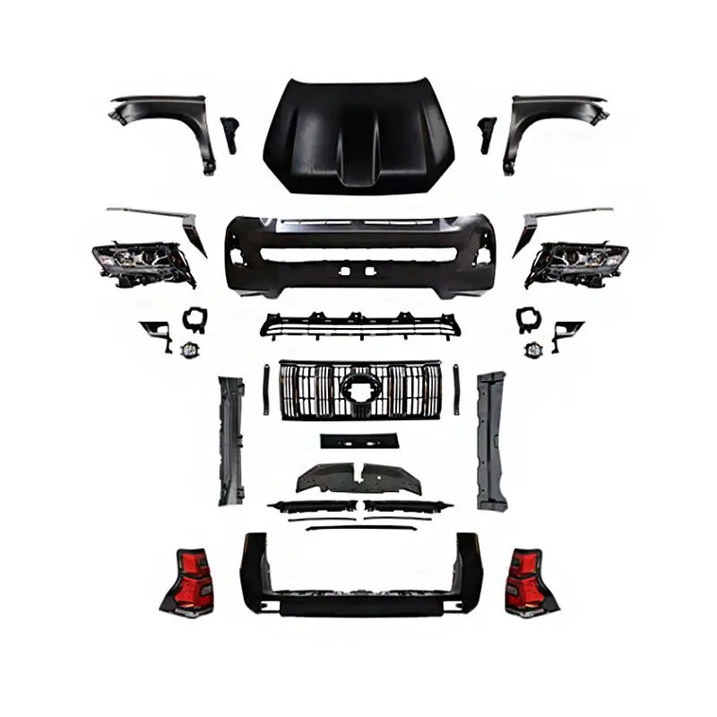 2010-2017 for LC150 FJ150 Bodykit Upgrade to 2018 Bumpers New Rear Front Bumper Grille Kits 2