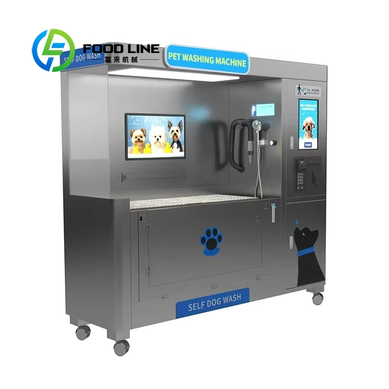 Customized Semi-Automatic Large Dog Washing Bath Machine, Coin Operated Rinsing Massage Foam & Drying Integrated Pet Grooming