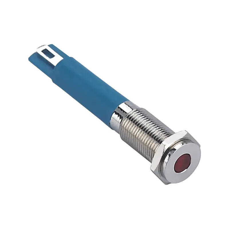 

6mm metal Black brass or Stainless steel or nickel plated brass waterproof IP67 LED Indicator Light (PM06F-D/G/12V/A)