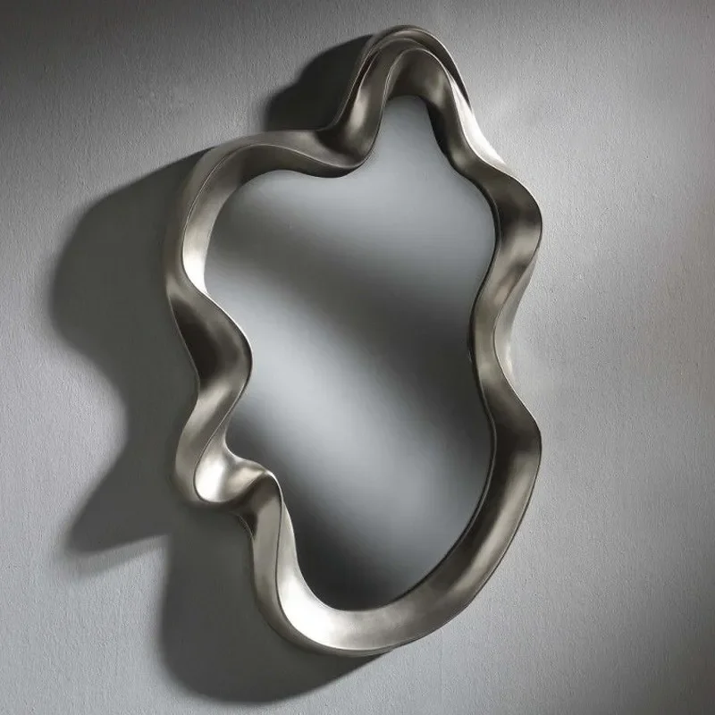 High-value vanity mirror French special-shaped mirror Wall-mounted bathroom mirror Irregular vanity