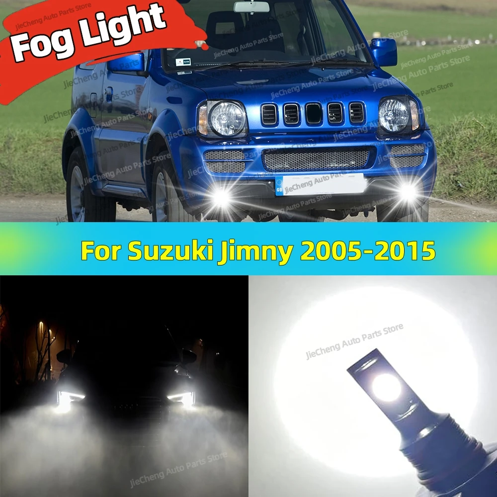 

2x LED Accessories Front Fog Light Bulb 25000LM Lamp For Suzuki Jimny 2005-2015 2006 2007 2008 2009 2010 2011 2012 2013 2014