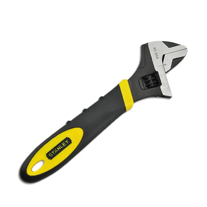 Stanley 90-947-23 6-inch Dual Color Handle Chrome Vanadium Steel Repair Truck Machine Repair Adjustable Wrench Open End Wrench.