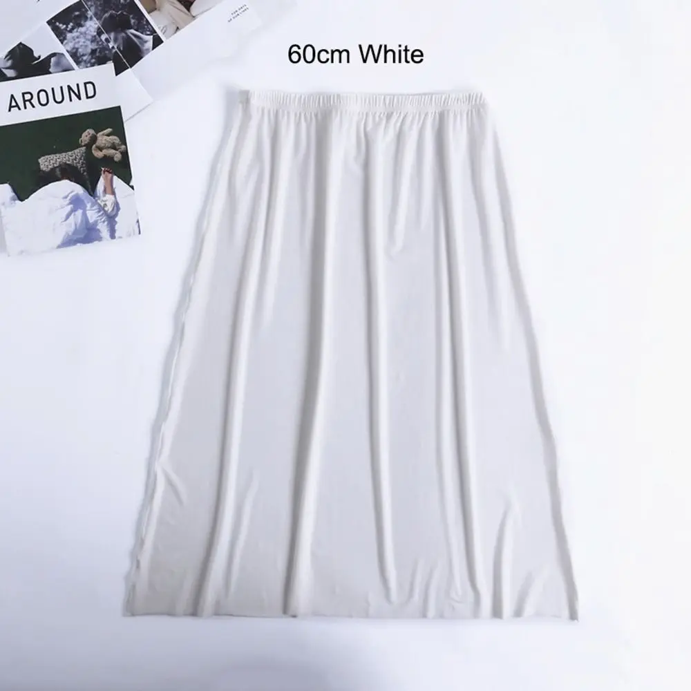 

Base Of Petticoat Solid Color High Waist Underskirt Half Slips Long Petticoat Ice Silk Underskirt Safety Underskirt Slips