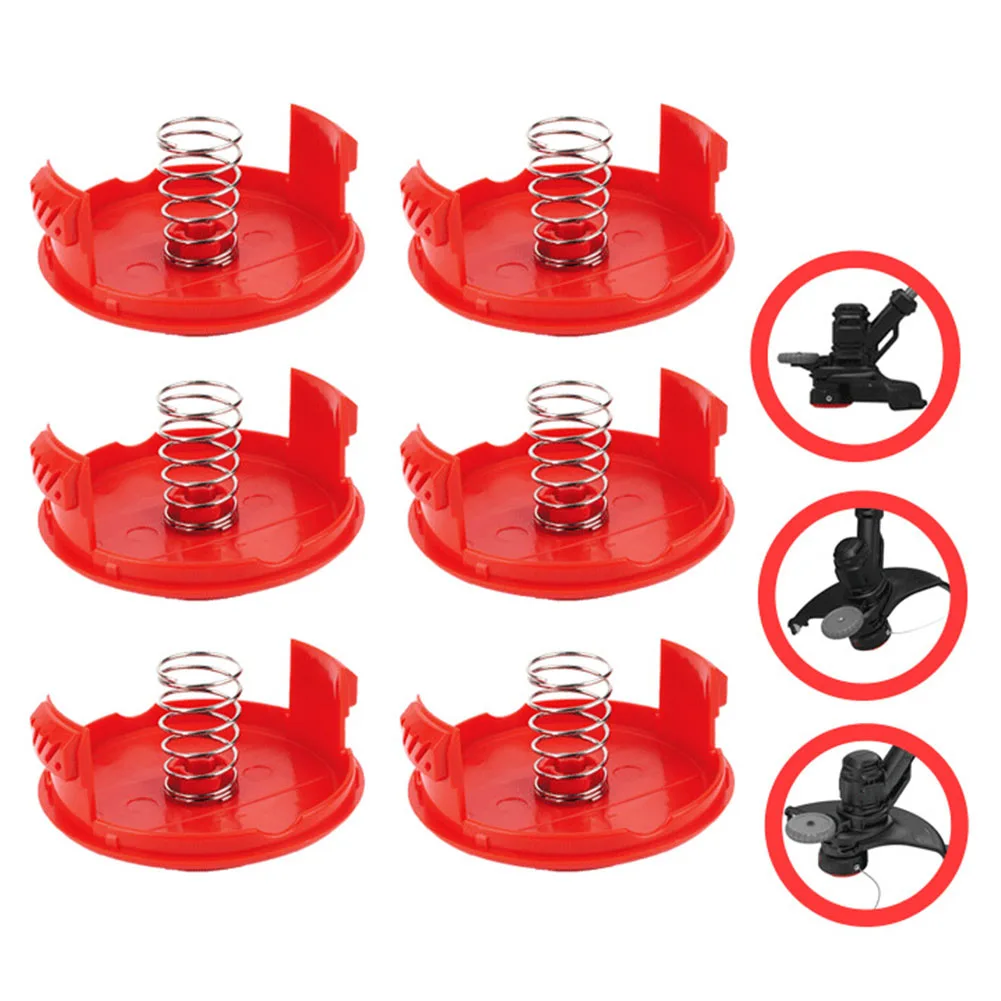 Trimmer Spool Cover String Trimmer Cap ABS Material 12-pack Tool-free Installation Maintenance Parts For Trimmers