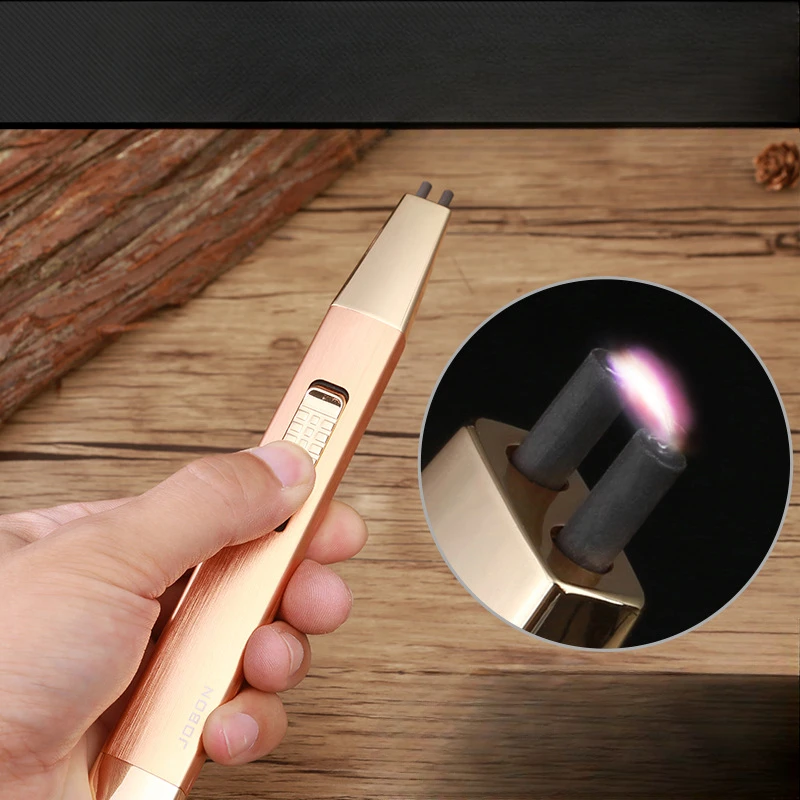 New Creative Zhongbang USB Charging Lighter Metal Windproof Stove Arc Pulse Kitchen Igniter Gun Outdoor Igniter Cigar Igniter