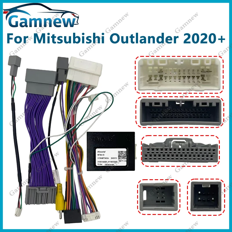 

Gamnew автомобильный 16-контактный адаптер жгута проводов Android Canbus Box декодер для Mitsubishi Outlander 2020+
