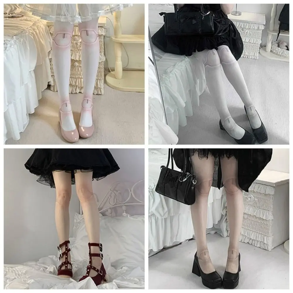 Velvet Printed Lolita Socks Cotton Material 3D Print Joint Doll Socks Sweet Style Gothic Novelty Pantyhose Doll Jointed