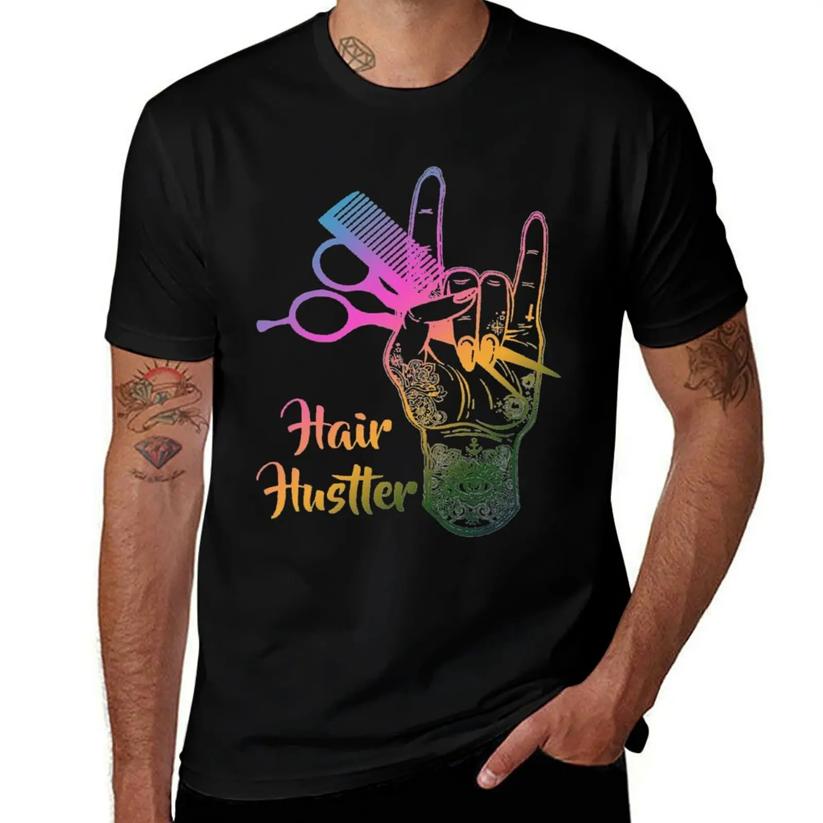 

Hair Hustler Hairstylist Hairdresser Funny Gift Idea T-Shirt man graphic t shirt graphic t shirts for man T-Shirt
