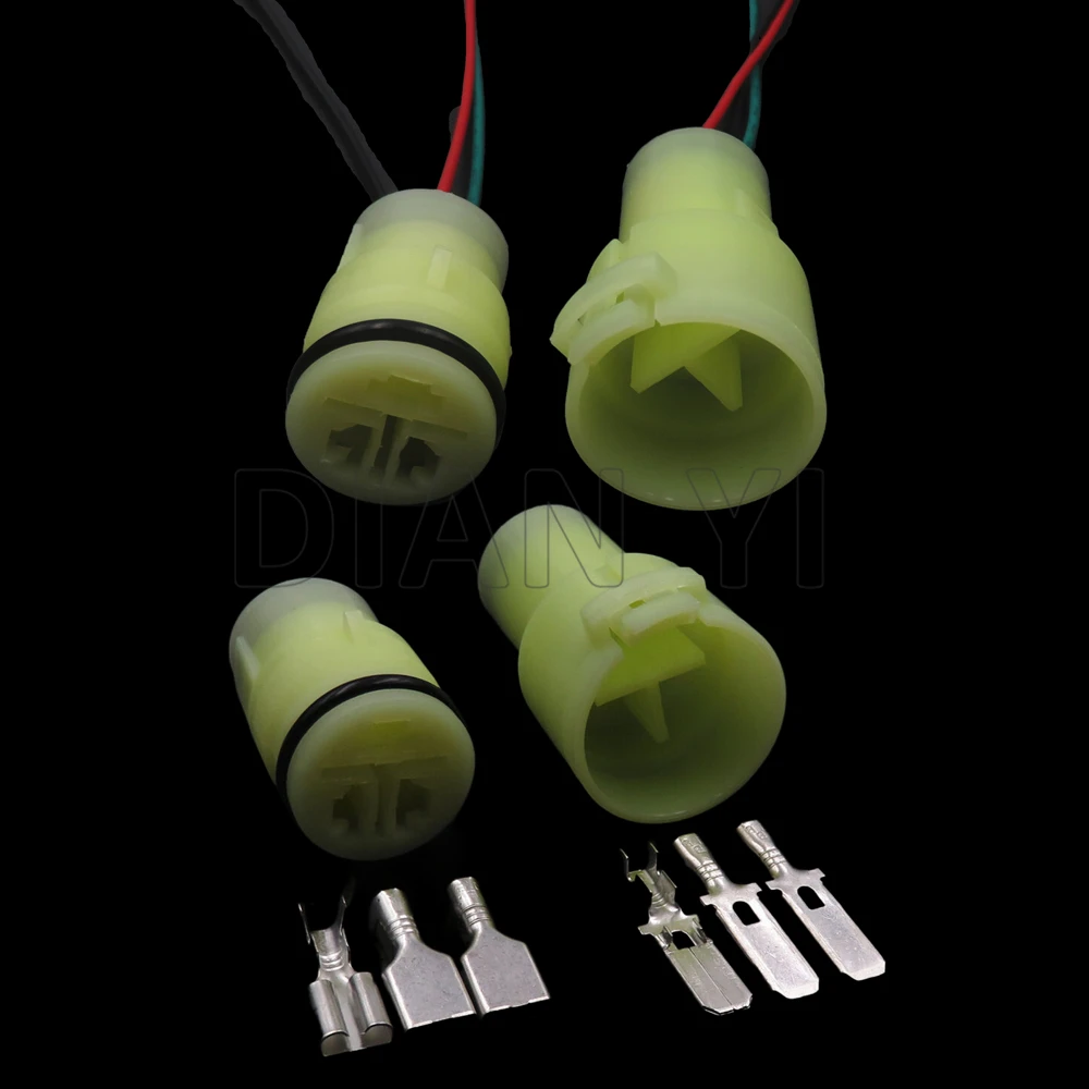 

1 Set 3 Way Car Waterproof Plastic Housing Connector AC Assembly 6187-3551 6180-3541 Auto Male Female Wiring Harness Socket