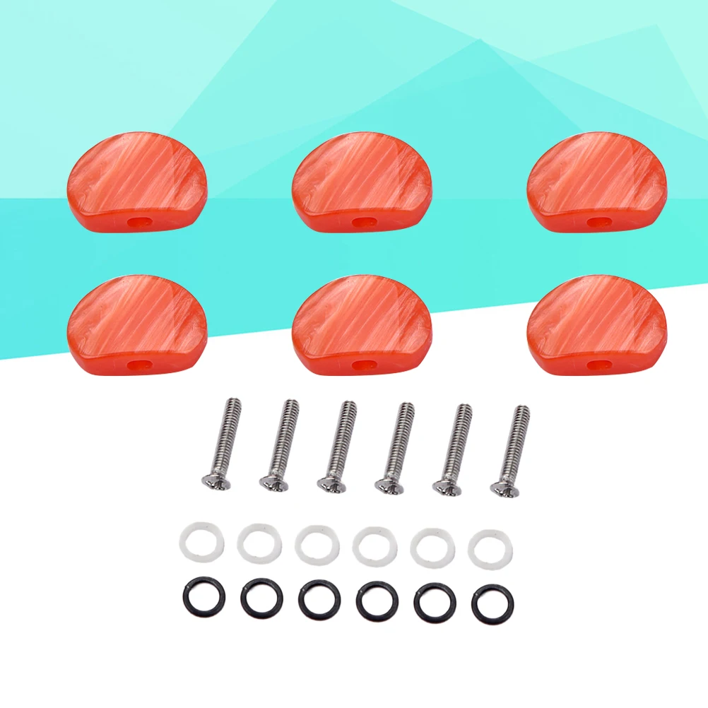 

6 PCS/ Guitar Machine Heads String Accuracy Electric Accessories Nose Tuner Red