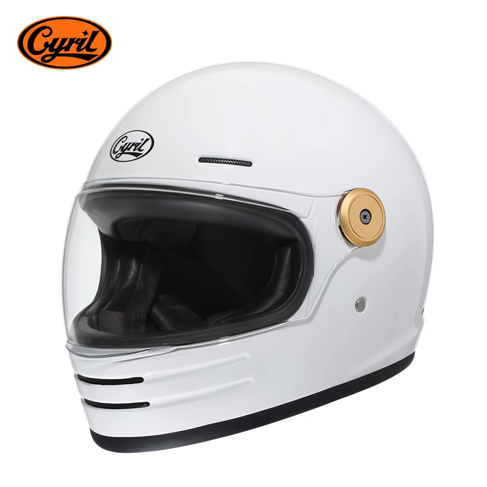 

Fiberglass Full Face Motorcycle Helmet Lightweight Glass Fiber Helmets with Clear Visor for Adults DOT Approved Casco De Moto