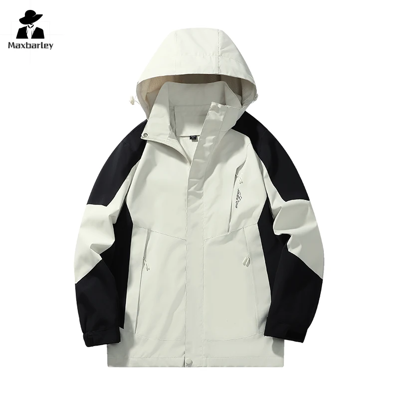 Travel Camping Jacket Outdoor Couple Windproof Rainproof Coat Autumn Sports Casual Men's Mountaineering Suit Hooded Windbreaker