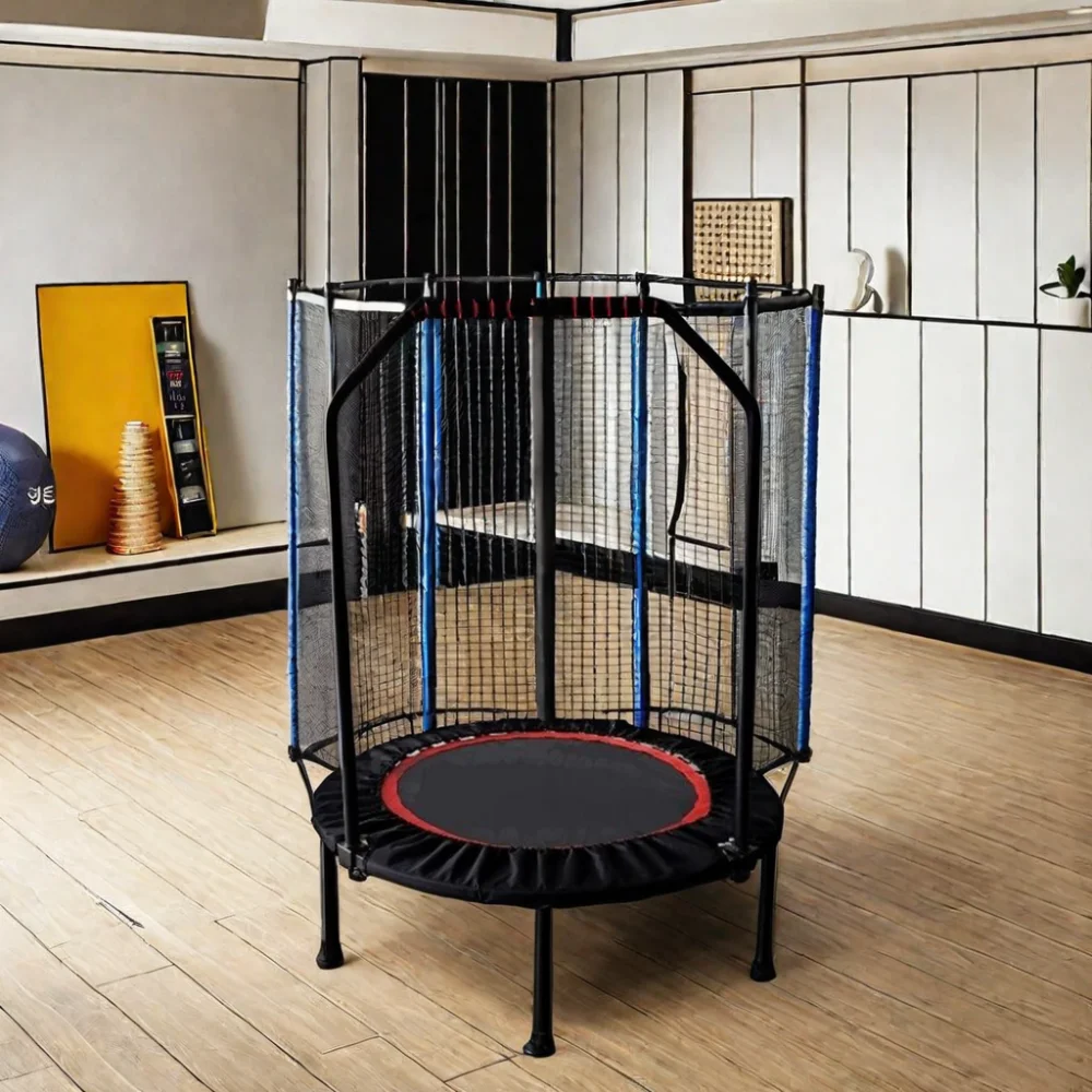 

High Quality 40 Inch Mini Gymnastic Indoor Trampoline Jumping Fitness Equipment with Foldable Rebounder Handle for Kids