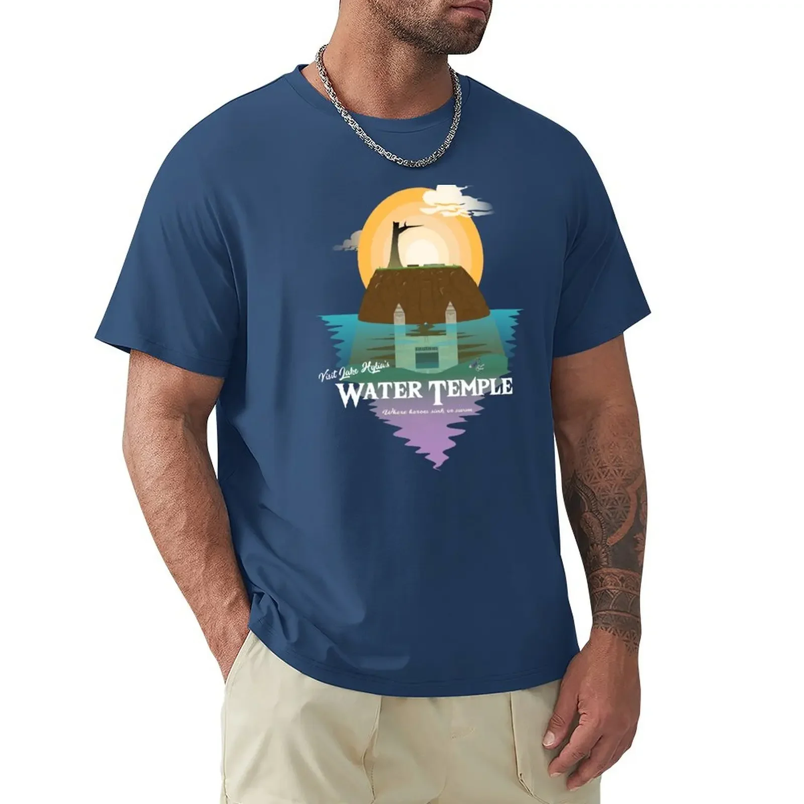 Water Temple T-shirt Short sleeve tee shirts graphic tees mens graphic t-shirts hip hop