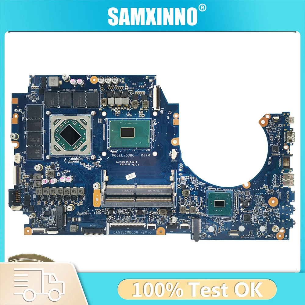 

For HP OMEN 17T-AN 17-AN Laptop Motherboard DAG3BCMBCG1 DAG3BCMBCG0 G3BC Mainboard I7-7700HQ C Tested OK