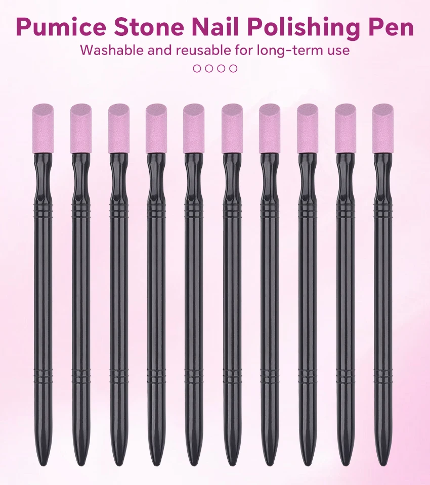 5/10PCS Nail File Cuticle Stone  Nail Cuticle Scissors Dead Pusher Quartz Pen Nail Polishing Sticks Skin Remover Buffer Nail Art