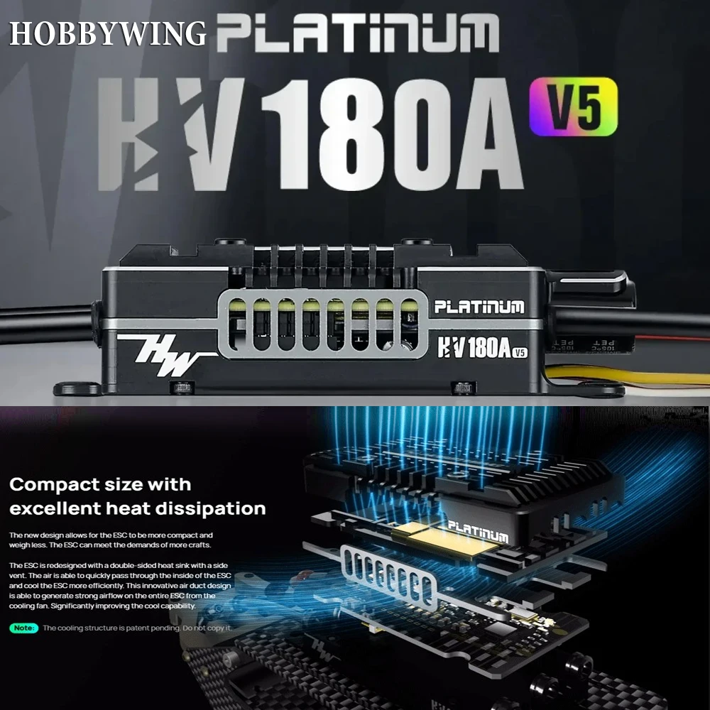 

Новейший регулятор скорости HobbyWing Platinum HV 180A SBEC V5 ESC для радиоуправляемых электрических вертолетов или самолетов классов 550, 580, 600, 700.