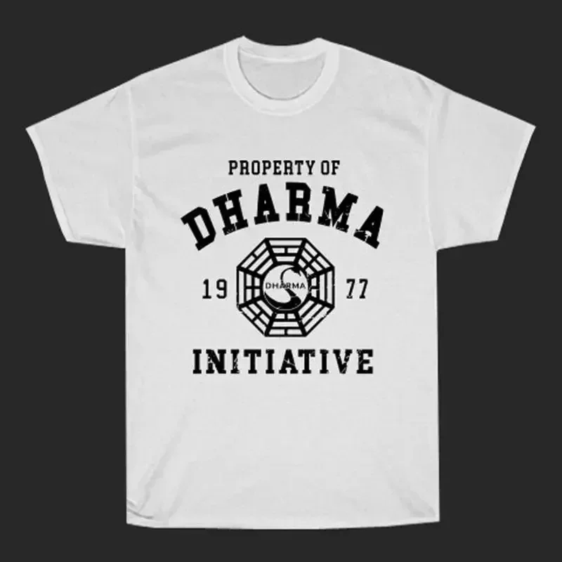 DHARMA Initiative 1977 TV Show Men's White T Shirt Size S to 3XL