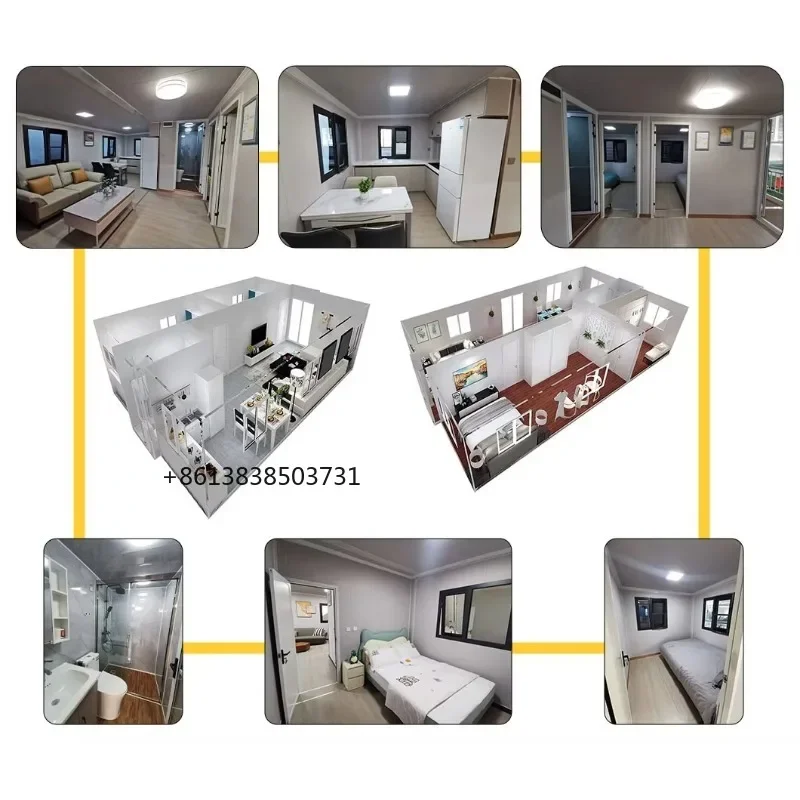 Luxury Villa Prefab Foldable House 20ft 30ft 40ft Customized Prefab Home Expandable Container House Vacation House Homestay