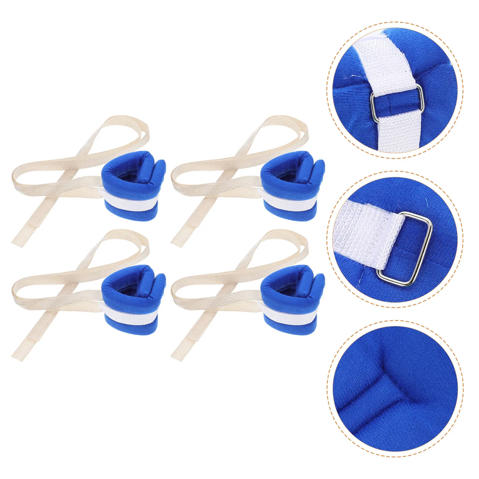 conjunto-de-4-cintos-ajustaveis-para-fixacao-de-membros-restricoes-para-pacientes-faixas-profissionais-para-bracos-e-joelhos-prevencao-de-quedas-uso-hospitalar