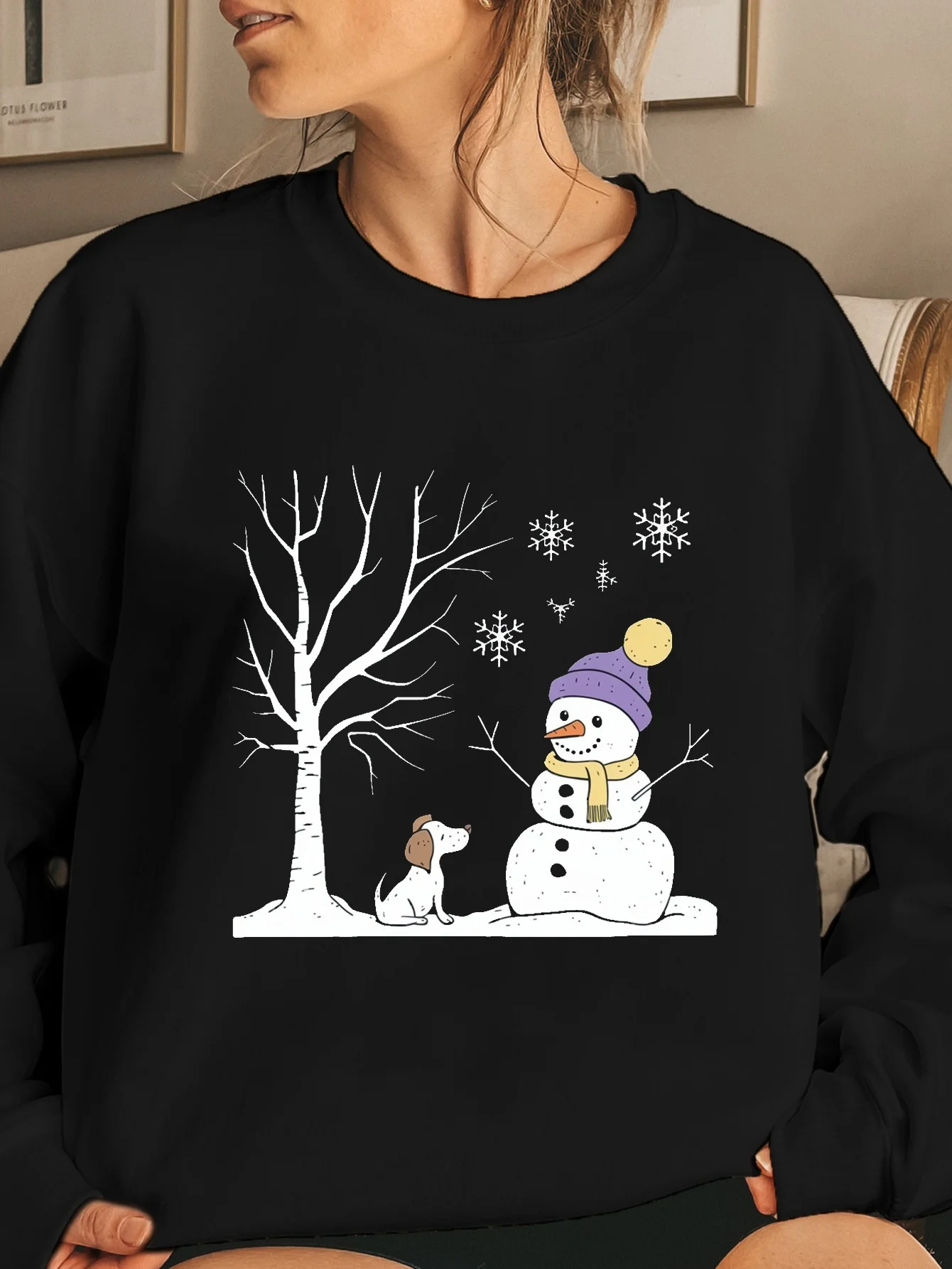 

Женская толстовка Snowman Fantasy Winter Scene