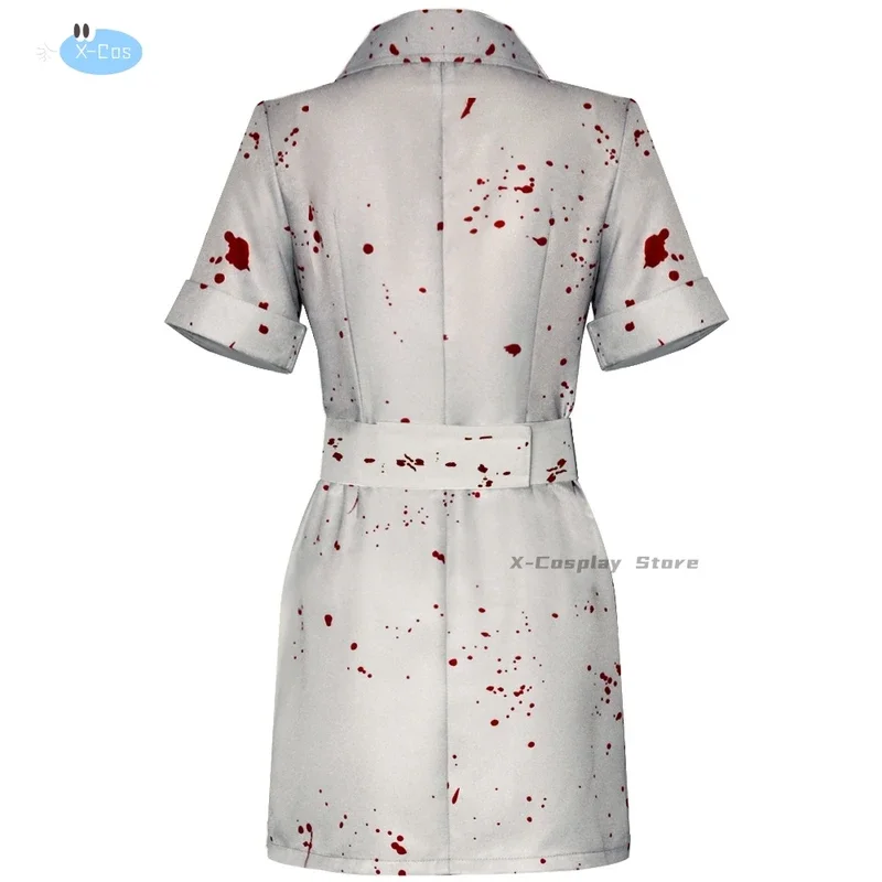 Zombie Krankens ch wester Cosplay Uniform Anime Silent Hill 2 Kostüm Blutfleck Kleid Hut Set Halloween Party Rollenspiel Terror Krankens ch wester Outfit