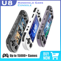 Open Source Handheld Video Game Console U8 Retro Linux System 4.0 Inch IPS Screen Portable Pocket Video Player 128GB Games