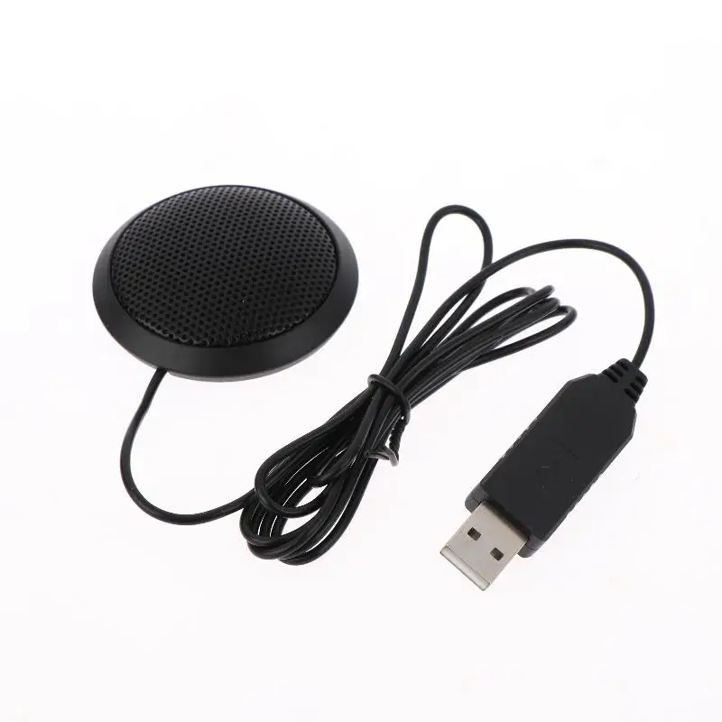 USB/3.5mm Conference Microphone Plug&Play 360° Omnidirectional Desktop Computer Mic For Computer Desktop Laptop