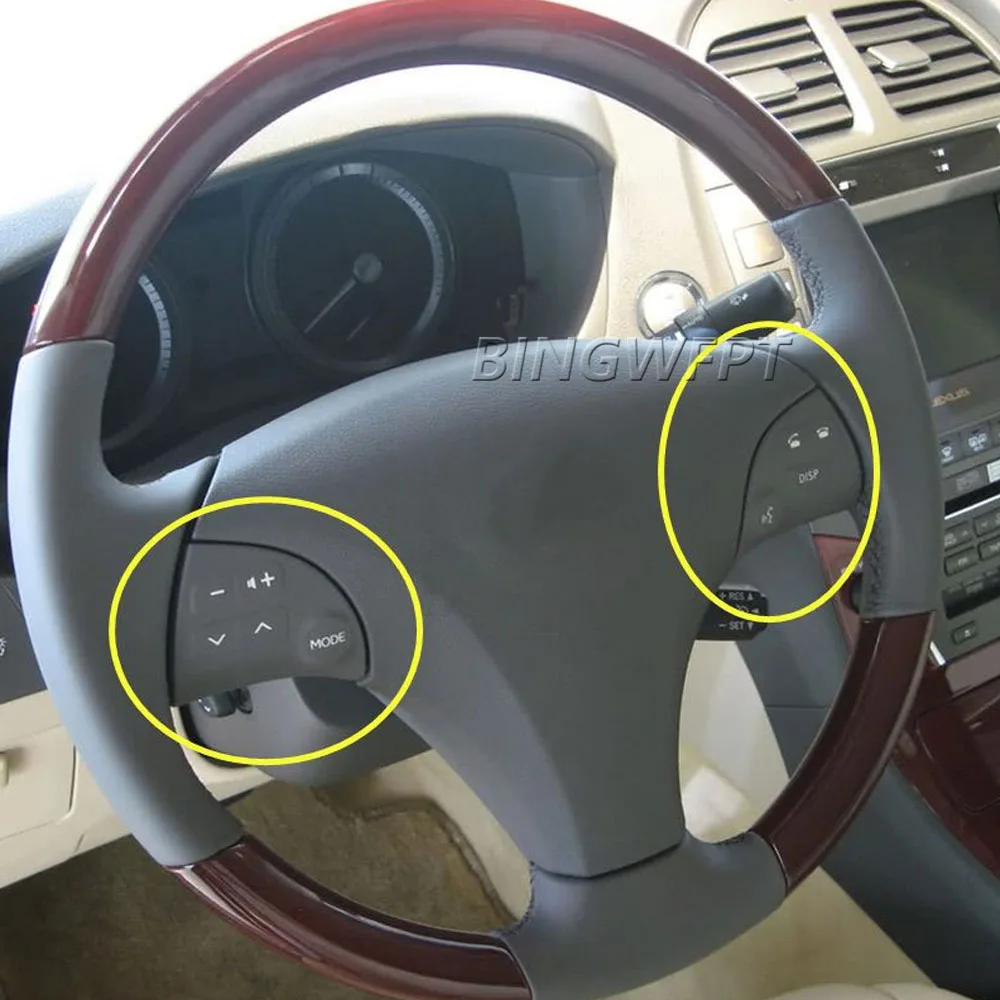 1pair Multifunctional Bluetooth Speaker Button Switch Cover For Lexus ES350 Steering Wheel Button 84250-33190