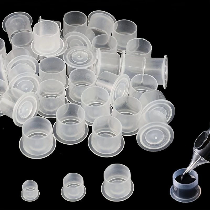 Tattoo Ink Cap Disposable Hygienic Accessory Fits Tattoo Ink Bottles for Tattoo Machine Pen Permanent Makeup and Body Art Work