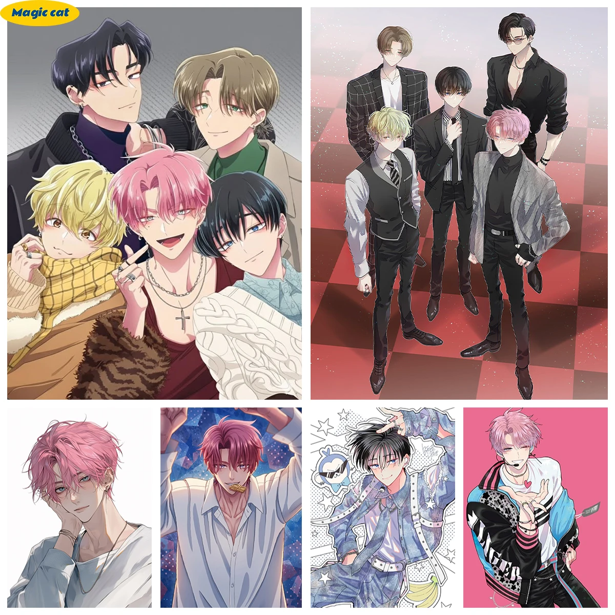 

Girls' Romance Manga 5D Diamond Painting Tamon’s B-Side Tamon Diy Diamond Embroidery Japanese anime style Room Home Wall Decor