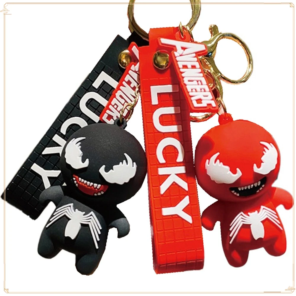 

Cartoon Demon Spider Man Doll Keychain Creative New Style Car Keychain Exquisite Backpack Pendant Couple's Small Gift in Stock