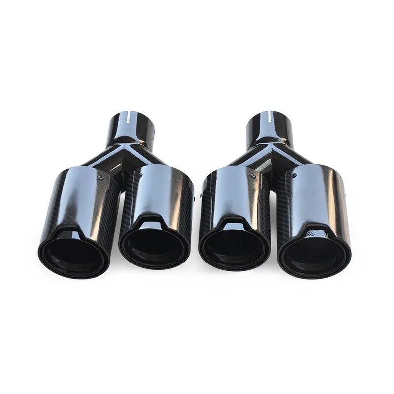 -type Cutting-Carbon Fiber Black Exhaust with 1.5mm Steel Sheet Thickness Smooth-Factory