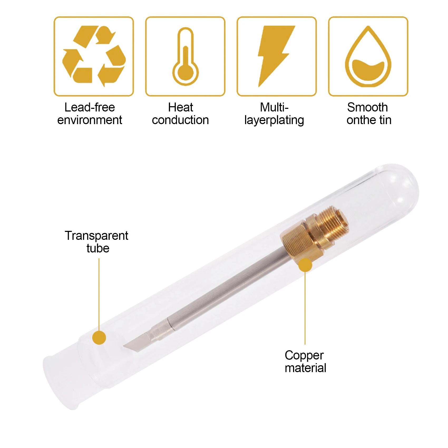 

ABBN-510 Interface Soldering Iron Tip Mini Portable USB Soldering Iron Tip Welding Rework Accessories