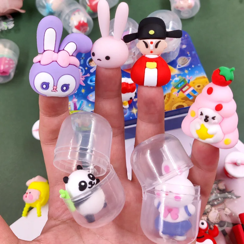 10/20Pcs Transparent Surprise Capsule Twisted Egg Toys Cartoon Mini Animal Doll Model Fun Ball Children Vending Machine Gifts