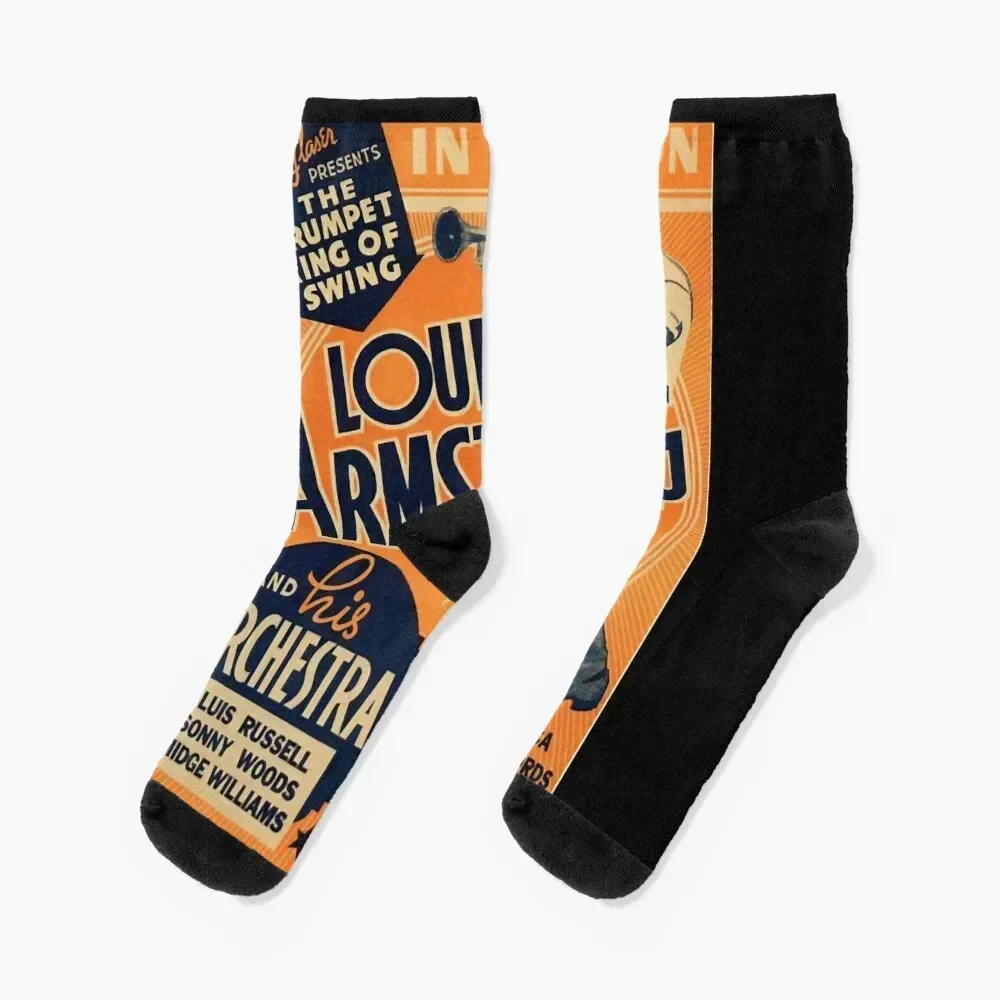 

Louis Armstrong Vintage Socks gym floor happy Socks Men Women's