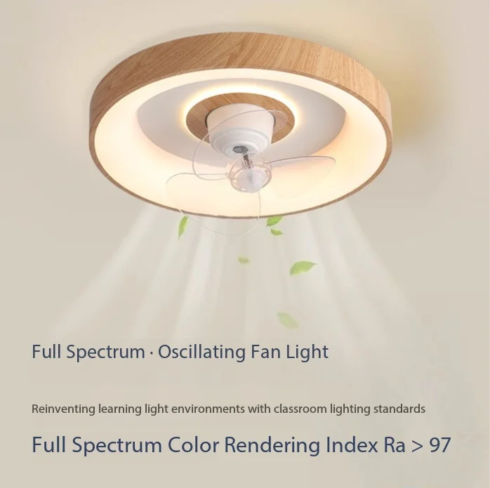 New Simple LED Full-spectrum Eye Protection and Shaking Head Fan Lamp Stepless Dimming Living Room Bedroom Children's Room Lamps