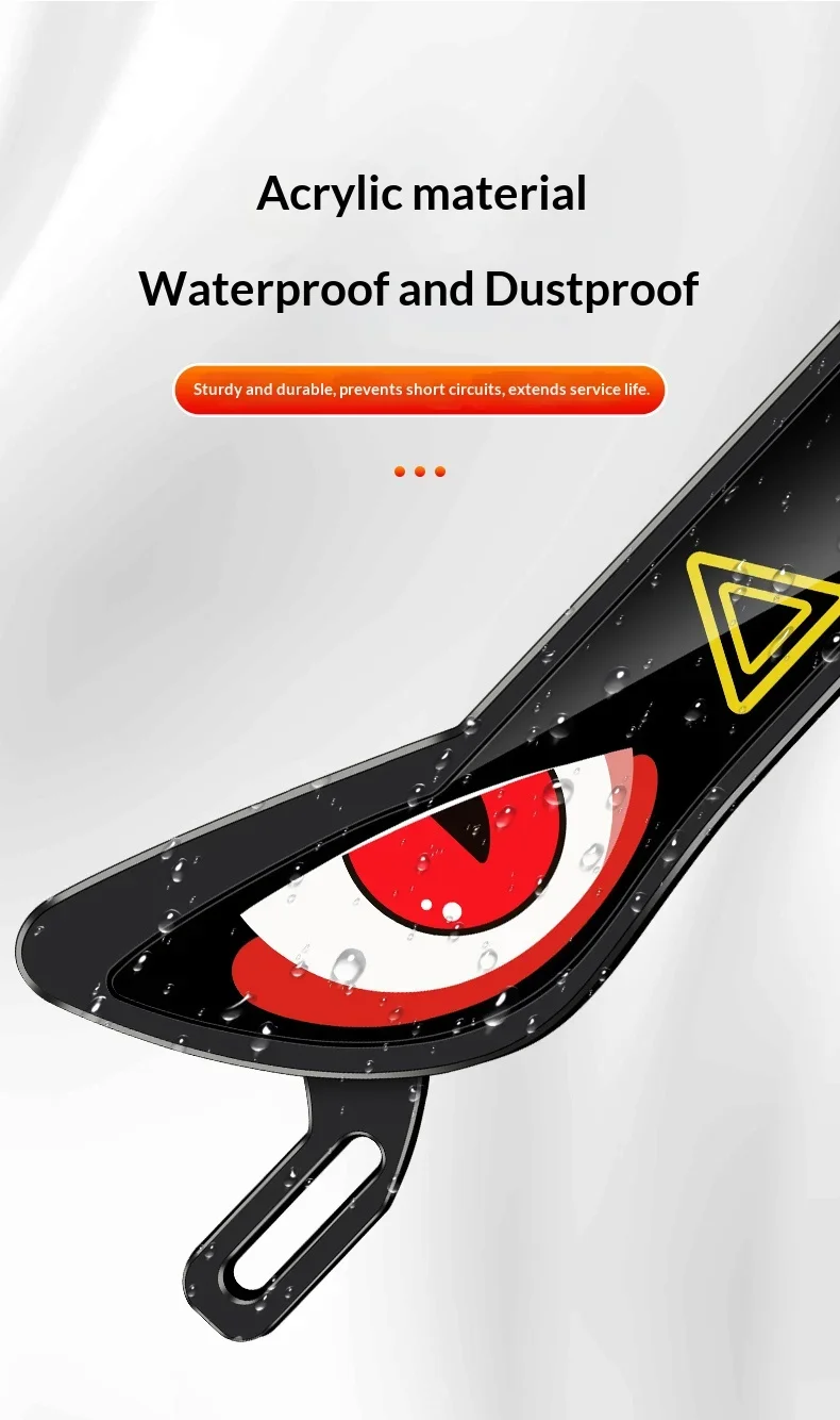 2026 Neuestes Motorrad Cool Demon Eye LED Kennzeichenbeleuchtung Wasserdichtes Ambientlicht Scheinwerfer Bremslicht Motorradbeleuchtung – Detail 6